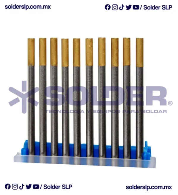 Electrodo De Tungsteno 3/32 Lanthano 1.5% Punta Dorada