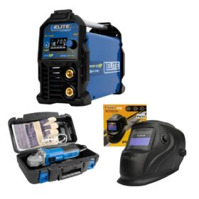 COMBO INVERSOR ELITE ARC 200XP 110/220V 200A + CARETA FURIUS FW33 + KIT MINIESMERILADORA 4-1/2